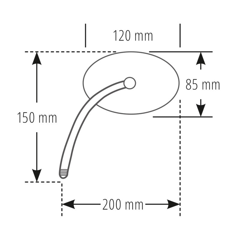 HIGHSIDER Motorrad Lenkerspiegel Ferrara 2 Chrom Spiegel E-geprüft (1Stck.)