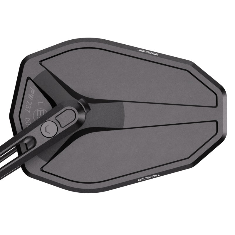 HIGHSIDER Victory-Slim Motorrad Spiegel Schwarz E-geprüft (Paar)