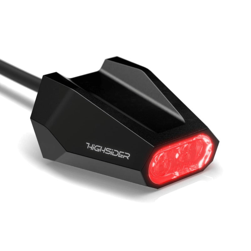 HIGHSIDER Motorrad LED Rücklicht SPLIT-V Schwarz/Transparent E-geprüft (1Stck)