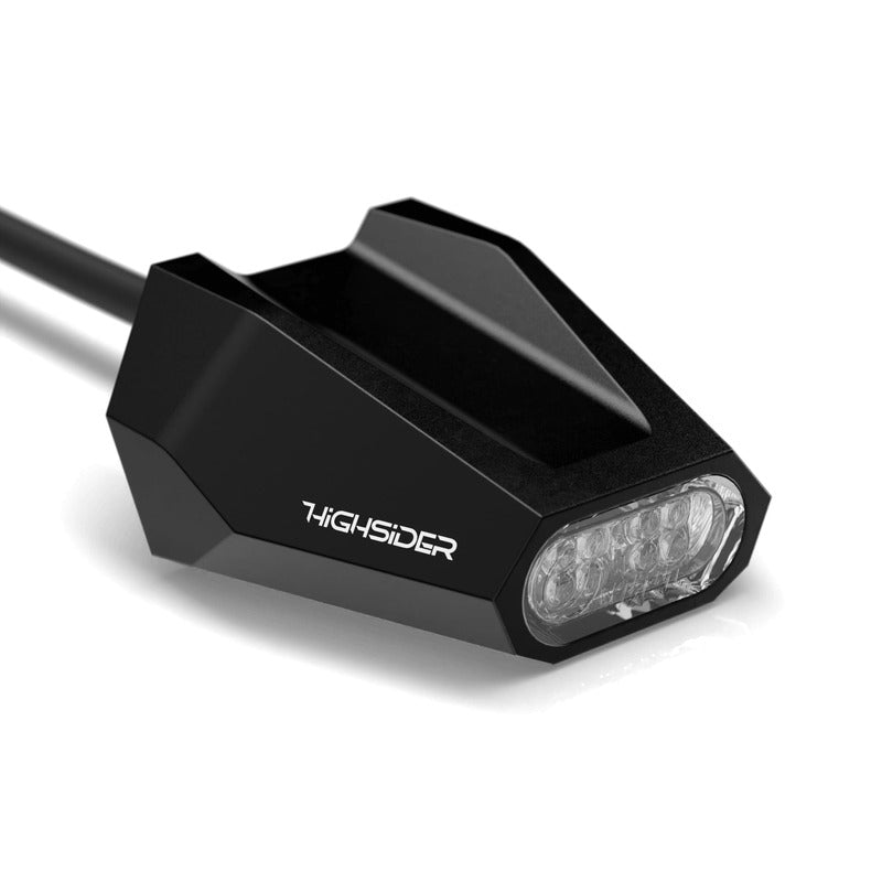 HIGHSIDER Motorrad LED Rücklicht SPLIT-V Schwarz/Transparent E-geprüft (1Stck)