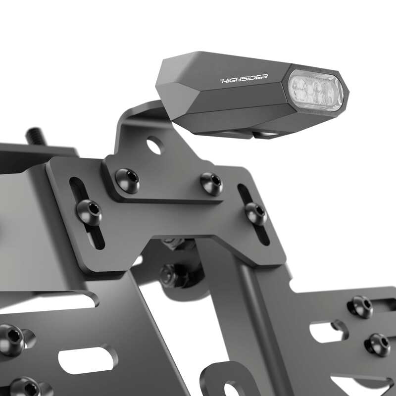 HIGHSIDER Motorrad LED Rücklicht SPLIT-V Schwarz/Transparent E-geprüft (1Stck)