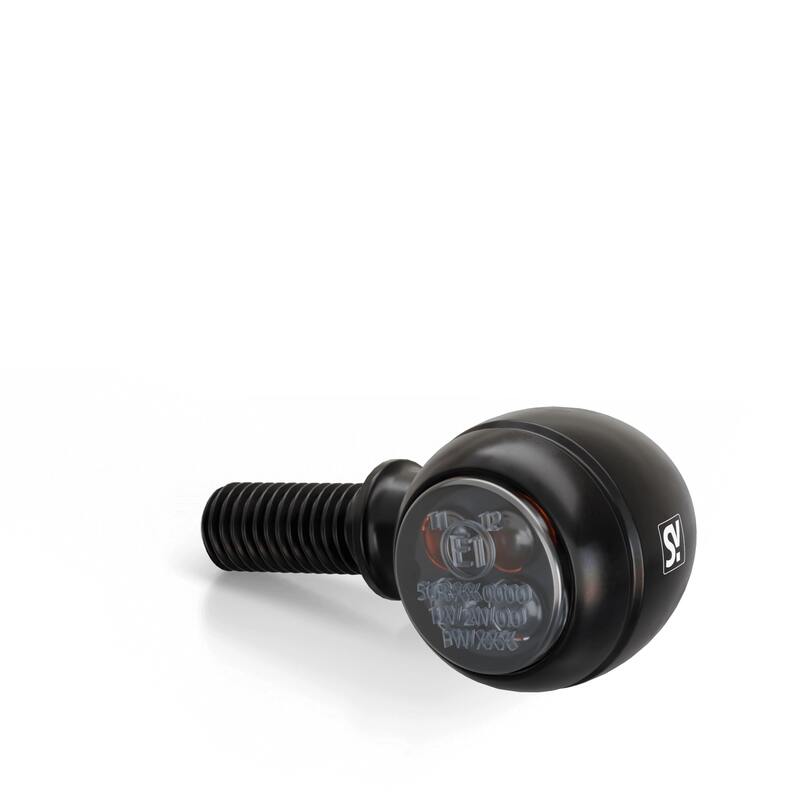 SHIN YO Motorrad LED Blinker Circula-S Schwarz/Rauchgrau E-geprüft (Paar)