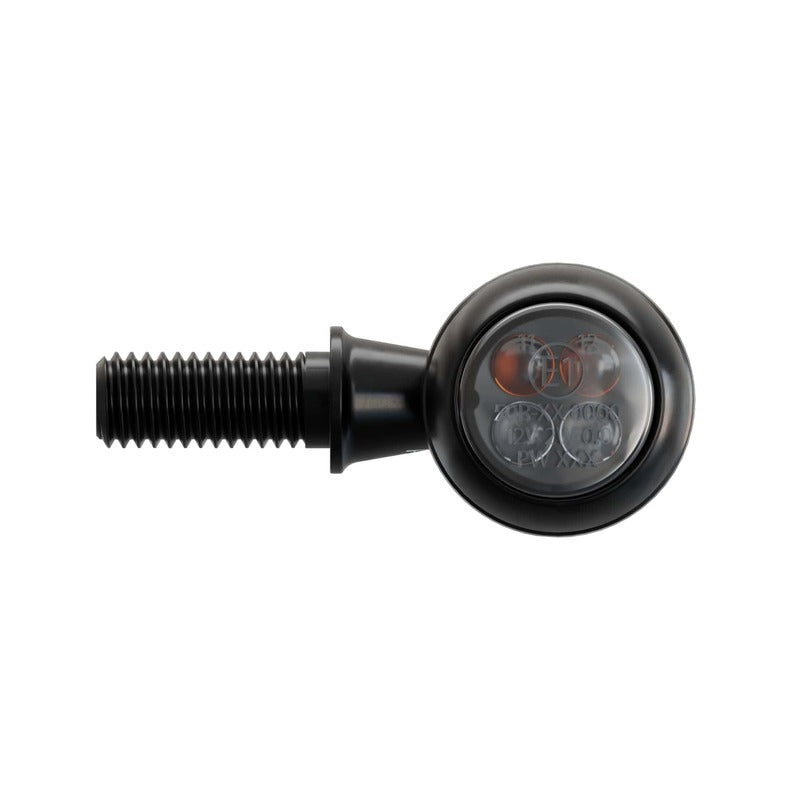 SHIN YO Motorrad LED Blinker Circula-S Schwarz/Rauchgrau E-geprüft (Paar)
