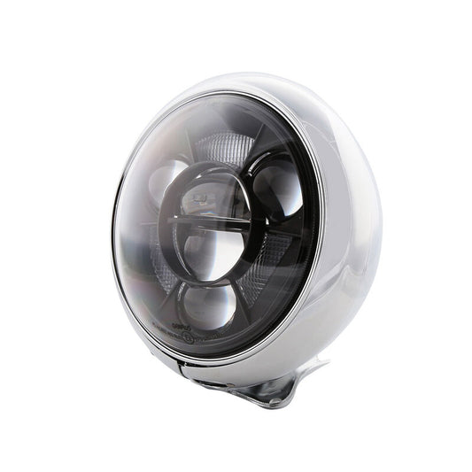 Highsider 7 Zoll HD-Style Typ 11 Motorrad LED Scheinwerfer Chrom E-geprüft