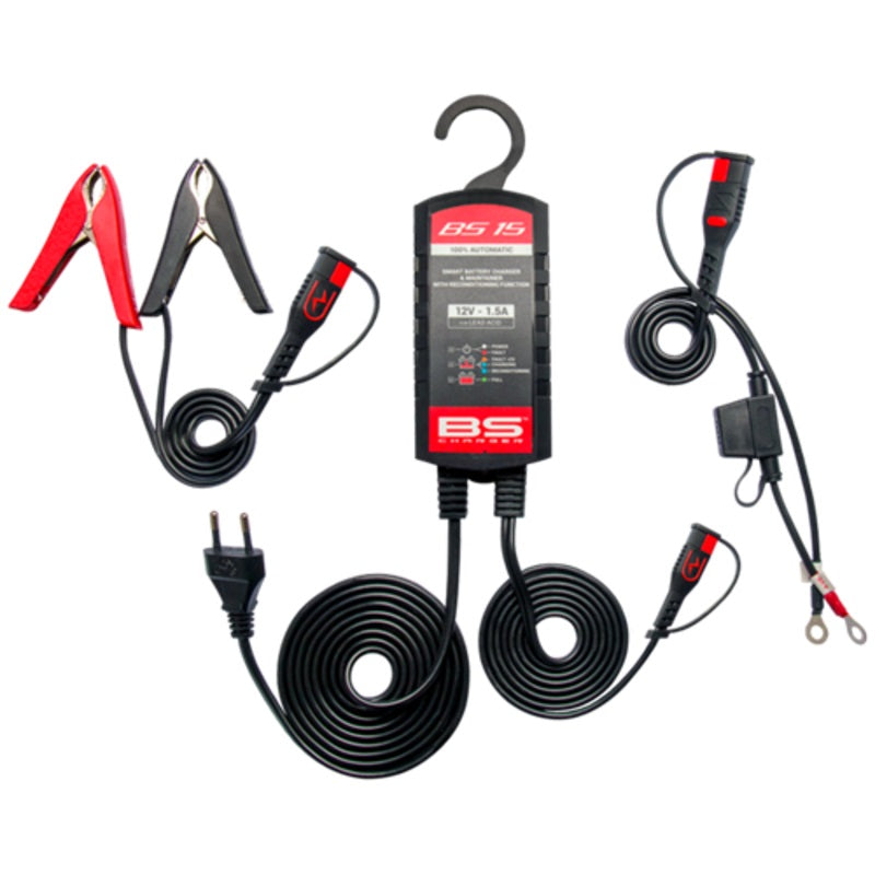 BS BATTERY BS15 12V Motorrad Batterieladegerät 1,5A – für Blei-Säure-Batterien
