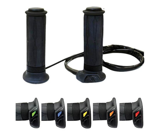 KOSO HG13 Heizgriffe 22mm & 1 Zoll – Motorrad Griffheizung 5-Stufen schwarz
