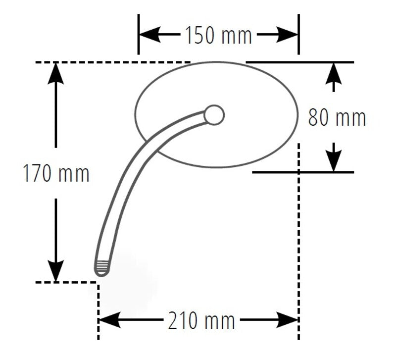 SHIN YO Motorrad Spiegel Virago Chrom M10 Rechtsgewinde universal (1 Stück)
