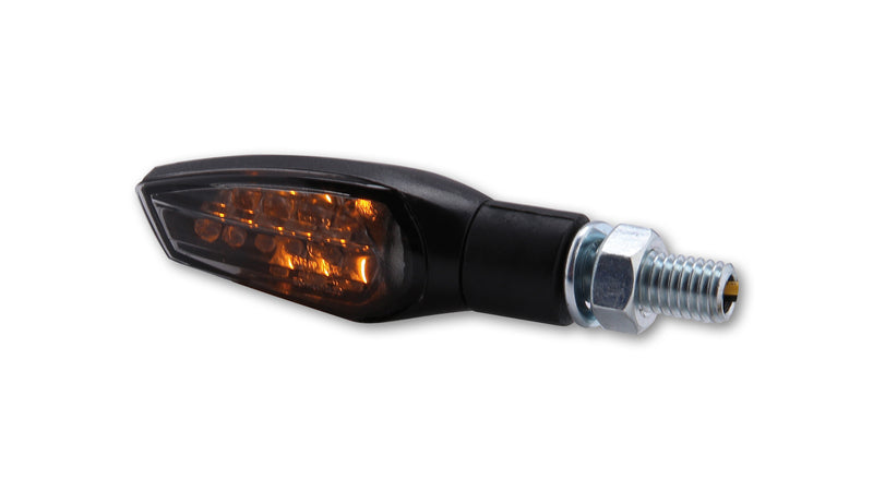 HIGHSIDER Nova Motorrad LED Blinker schwarz Rauchglas E-geprüft (Paar)