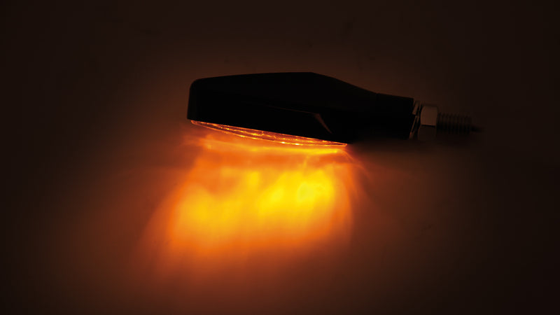 HIGHSIDER smart Stix Motorrad LED Blinker Schwarz Klar Glas E-geprüft (Paar)