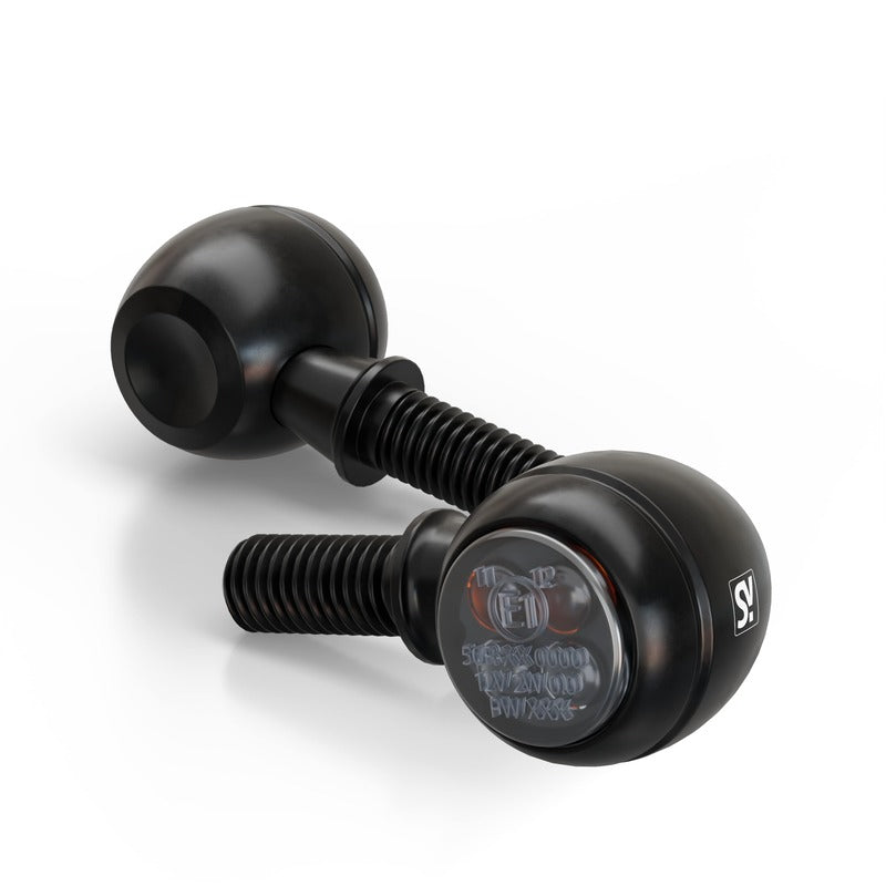 HIGHSIDER Motorrad LED Blinker Positionslicht Circula-S 2in1 Schwarz/Rauchgrau