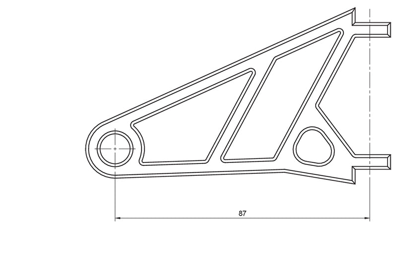 HIGHSIDER CNC Motorrad Scheinwerferhalter-Set 38–41 mm kurz Schwarz