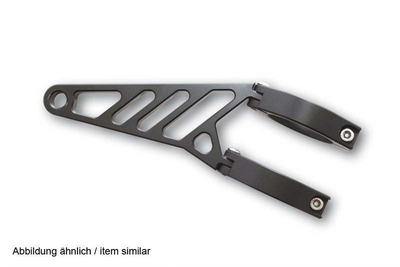 HIGHSIDER CNC Motorrad Scheinwerferhalter-Set 38–41 mm lang Schwarz