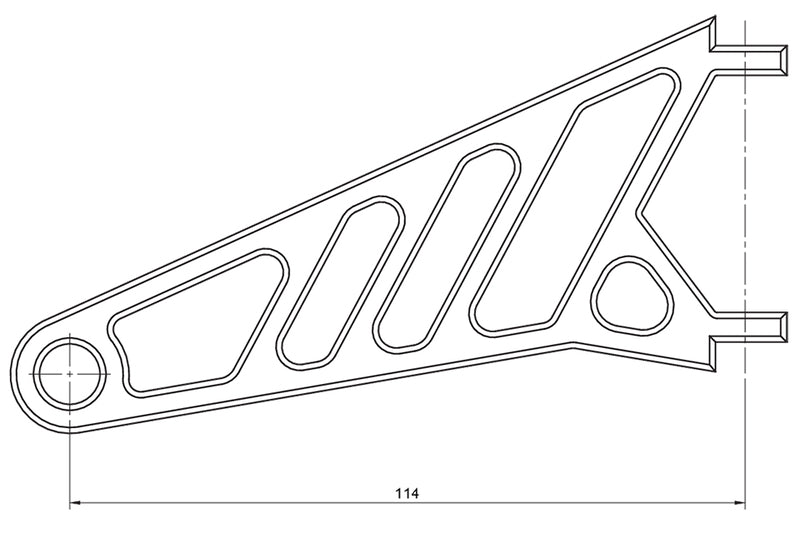 HIGHSIDER CNC Motorrad Scheinwerferhalter-Set lang 47–54 mm Schwarz
