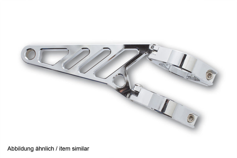 Highsider Motorrad Scheinwerferhalter Set 42–43 mm Chrom lang
