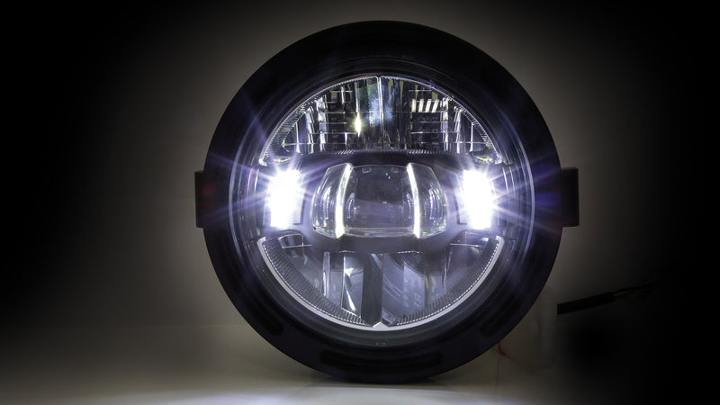 HIGHSIDER Frame-R2 Typ 10 Motorrad LED Scheinwerfer 5 3/4 Side-Mount