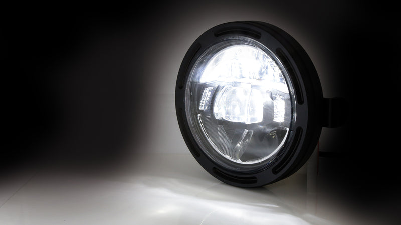 HIGHSIDER Frame-R2 Typ 10 Motorrad LED Scheinwerfer 5 3/4 Side-Mount