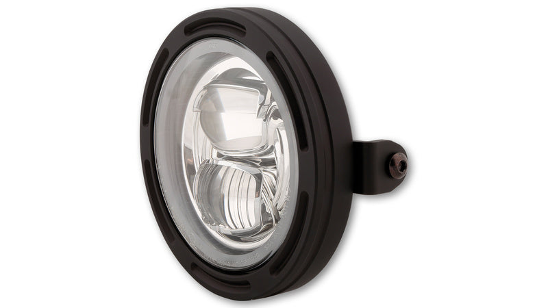Highsider 5 3/4 Zoll Frame-R2 Typ 7 Motorrad LED Scheinwerfer Schwarz E-geprüft