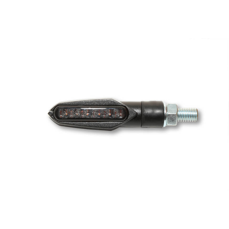 HIGHSIDER smart MULTIFACE Motorrad LED Blinker Schwarz/Rauchgrau (Paar)