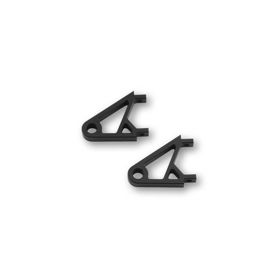 HIGHSIDER XS Motorrad Scheinwerferhalter Aluminium Schwarz (Paar)