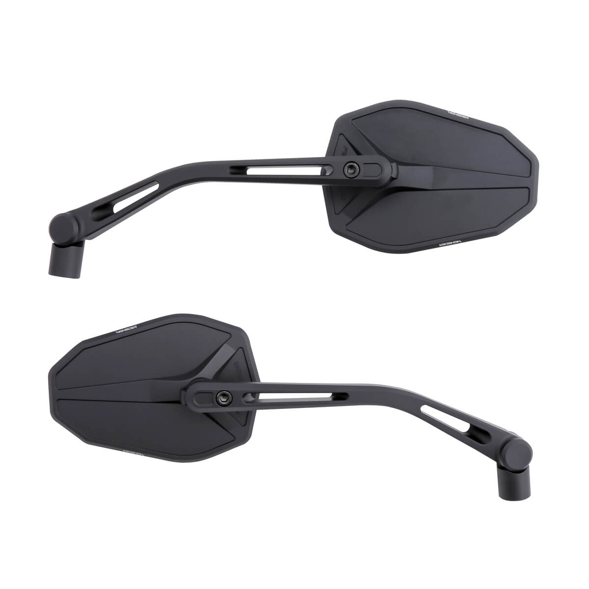 HIGHSIDER Victory-Slim Motorrad Spiegel Schwarz E-geprüft (Paar)