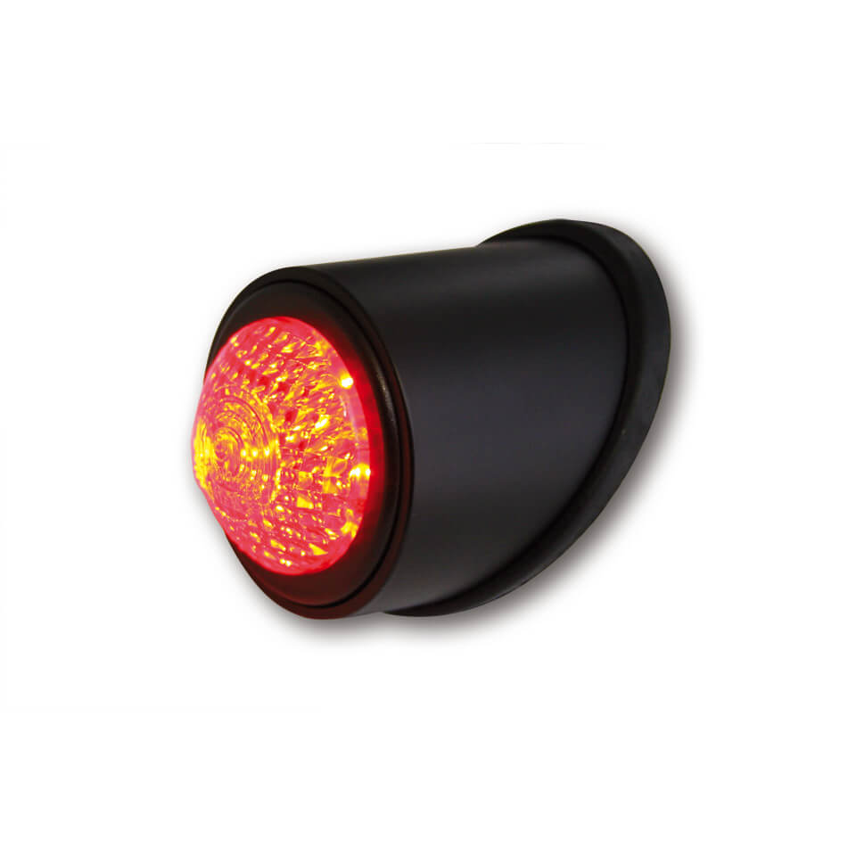 HIGHSIDER Motorrad LED-Rücklicht OLD SCHOOL TYP1 schwarz rotes Glas E-gepr.