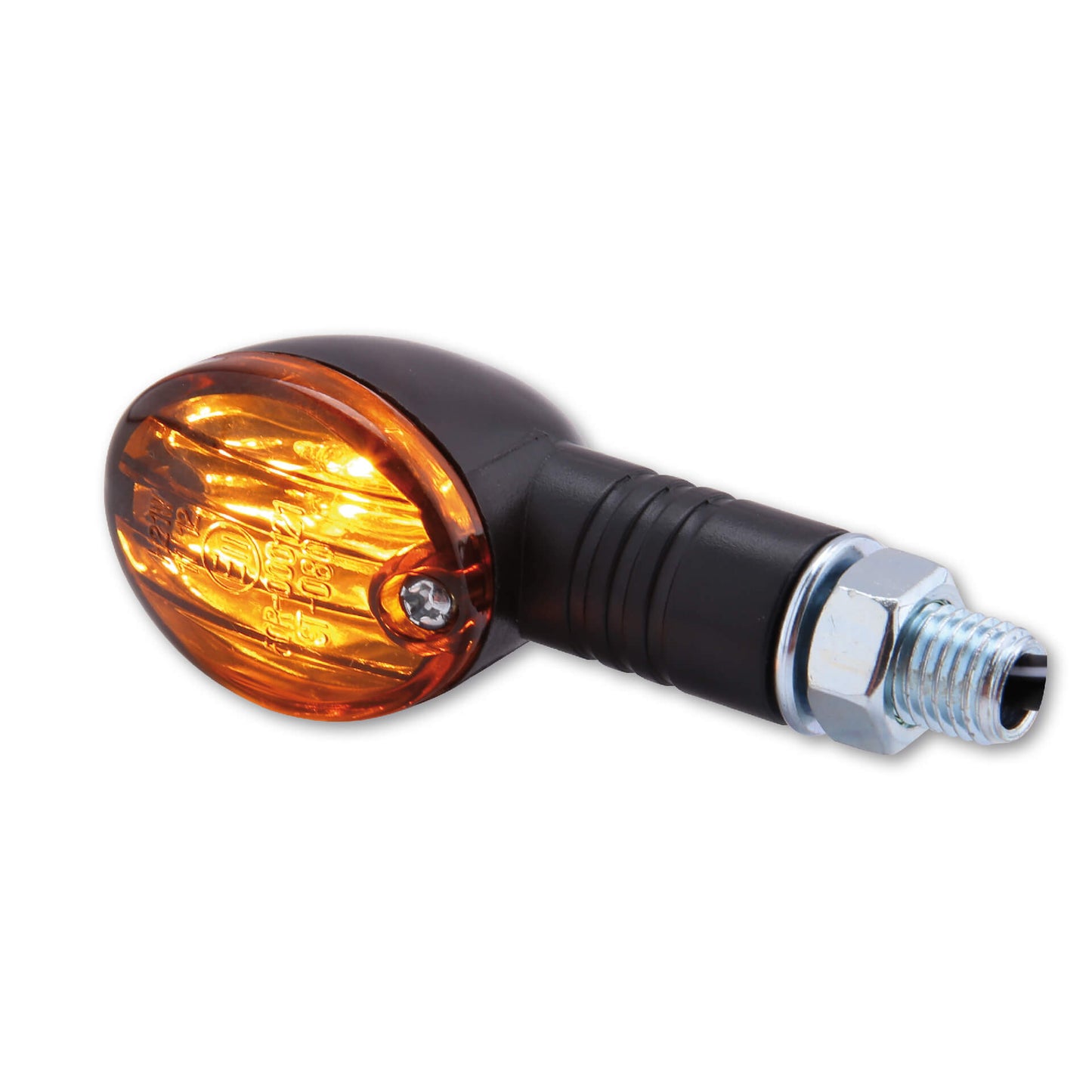 SHIN YO Micro Flash Motorrad Mini Blinker Schwarz Rauchgrau/Orange (Paar)