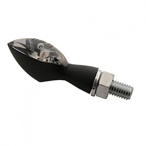 HIGHSIDER Pen Head Motorrad LED Blinker Schwarz Rauchgrau E-geprüft Paar