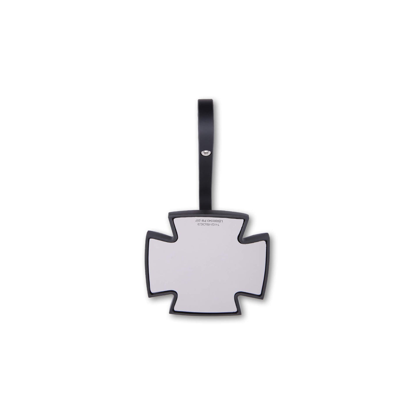 HIGHSIDER Motorrad Lenkerendenspiegel Iron Cross Schwarz E-geprüft (1Stck.)