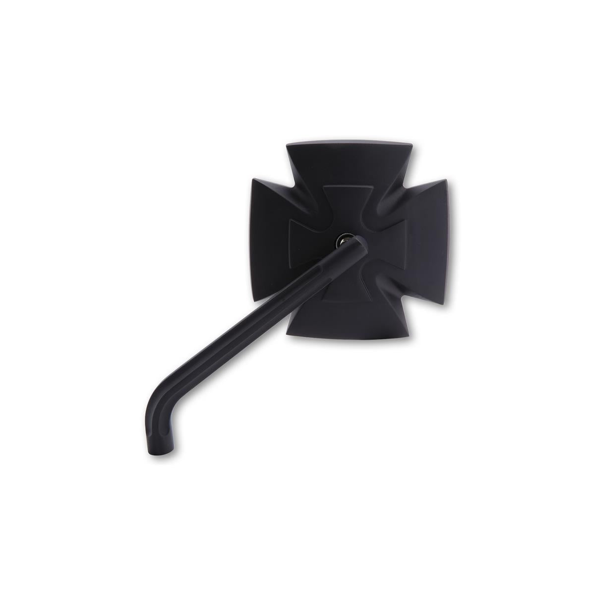 HIGHSIDER pro Motorrad Spiegel Iron Cross Schwarz Universal E-geprüft (Paar)