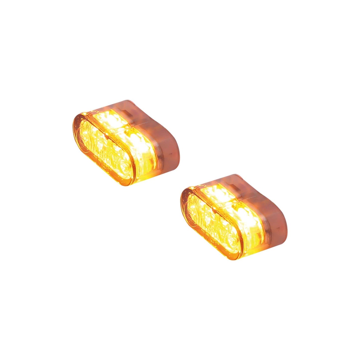 HIGHSIDER Motorrad LED Blinker Little Star-MX Pro Modul Getönt E-geprüft (Paar)