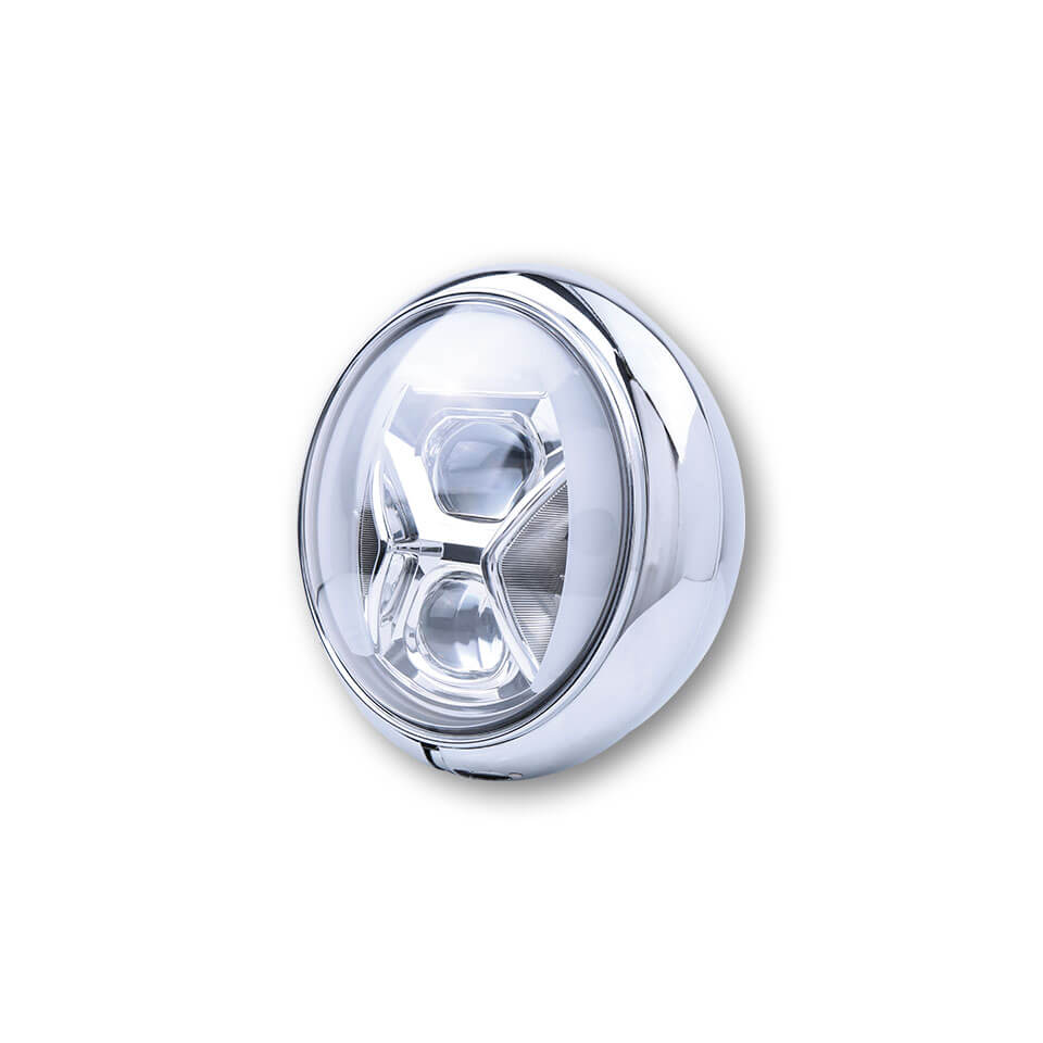 HIGHSIDER 7 Zoll LED Scheinwerfer HD-STYLE TYP 8 mit TFL Kurvenlicht