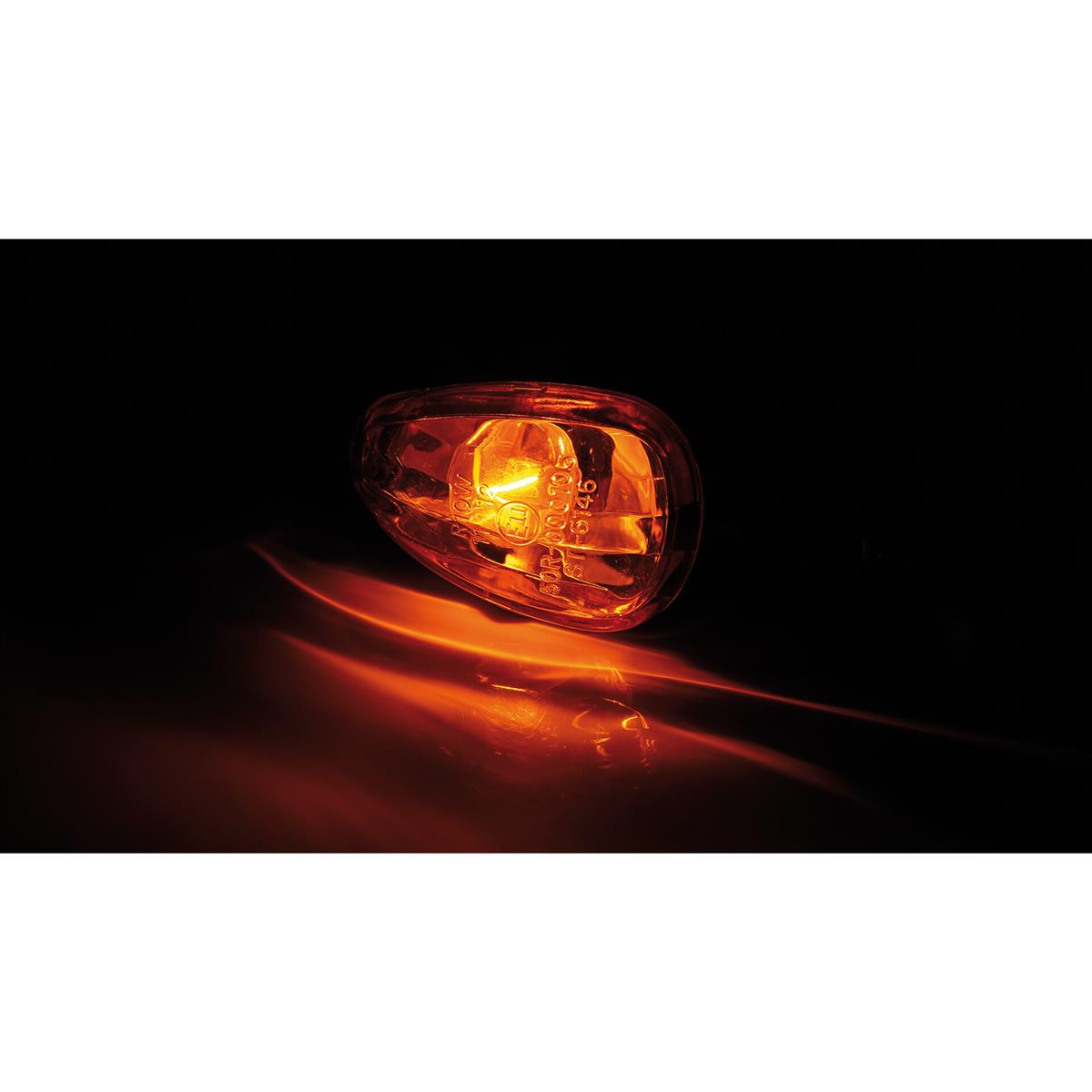 SHIN YO Motorrad Blinker Little Duke Schwarz / Orange Mini (Paar)