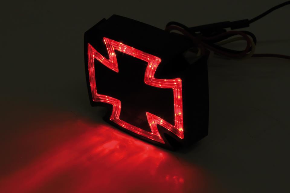 HIGHSIDER pro Gothic LED Rücklicht Schwarz/Transparent