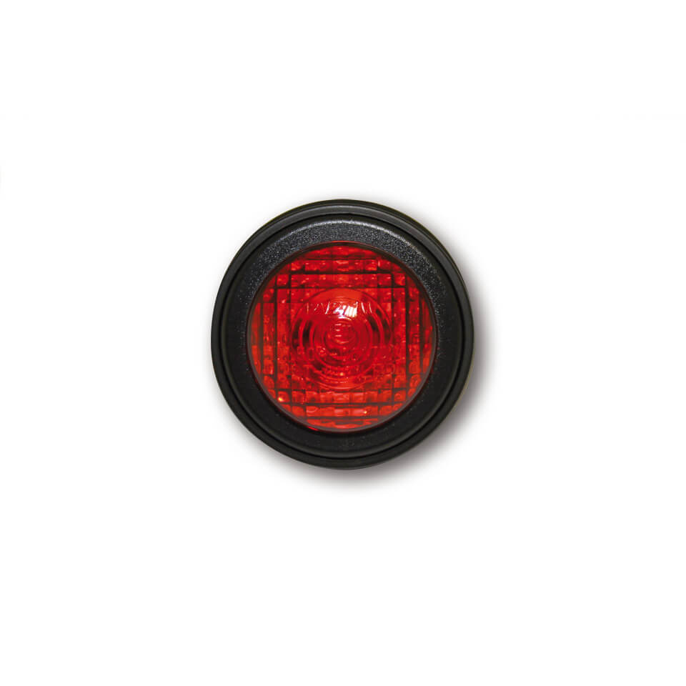 HIGHSIDER Motorrad LED-Rücklicht OLD SCHOOL TYP1 schwarz rotes Glas E-gepr.