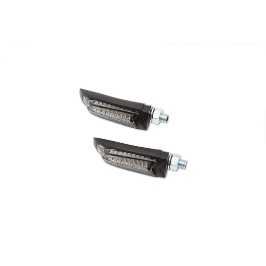 HIGHSIDER Motorrad LED Blinker Positionslicht ARC Schwarz Getönt 2in1 E-geprüft