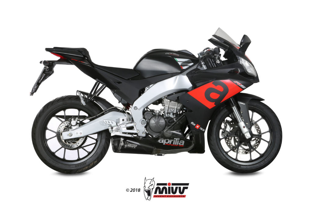 MIVV DELTA RACE Auspuff schwarz passend für APRILIA Tuono 125 2017-2020