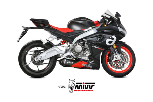 MIVV DELTA RACE Auspuff Komplettanlage schwarz passend für APRILIA RS 660 2020-2024