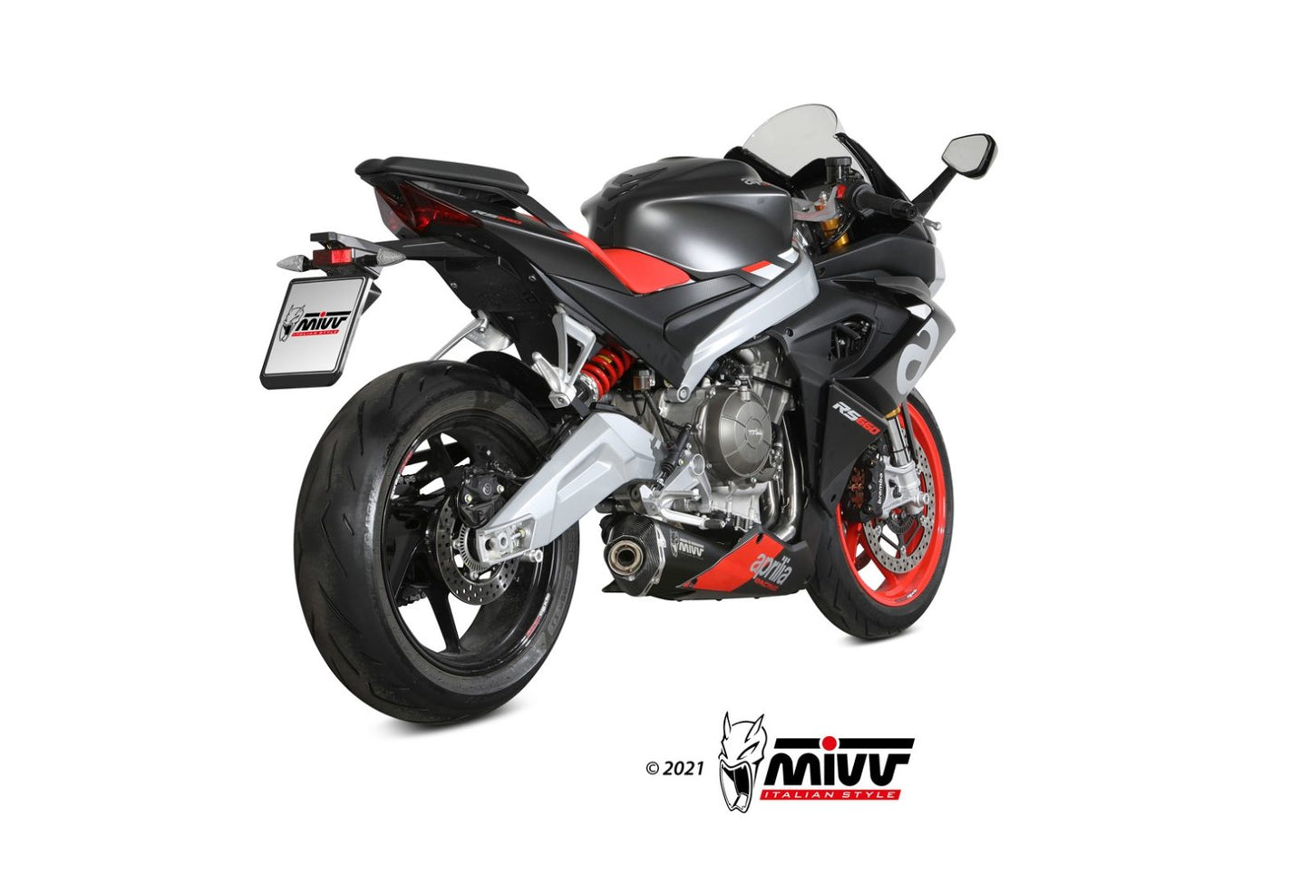 MIVV DELTA RACE Auspuff Komplettanlage schwarz passend für APRILIA RS 660 2020-2024