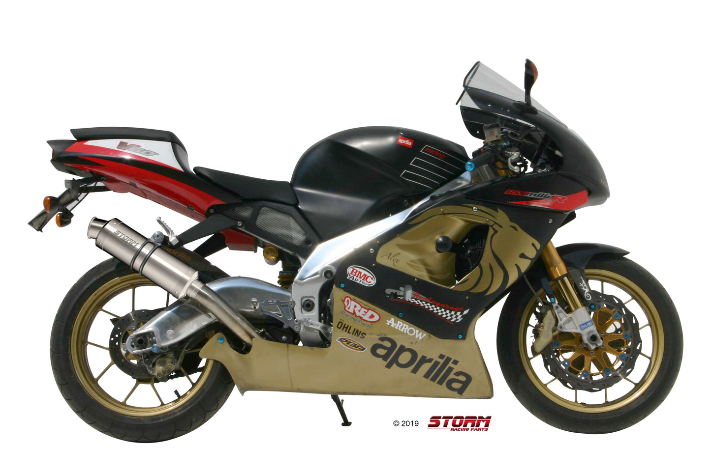 STORM GP Auspuff passend für Aprilia RSV 1000 1998-2003