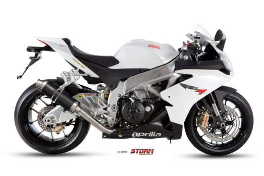 STORM GP Auspuff schwarz passend für APRILIA RSV4 2009-2016