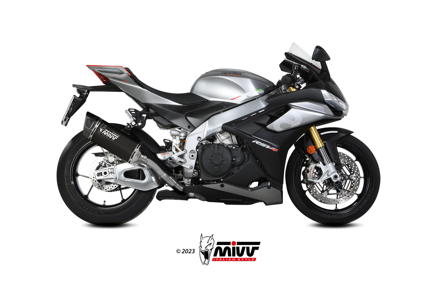MIVV SR-1 Auspuff Titan schwarz passend für APRILIA RSV4 2021-2024