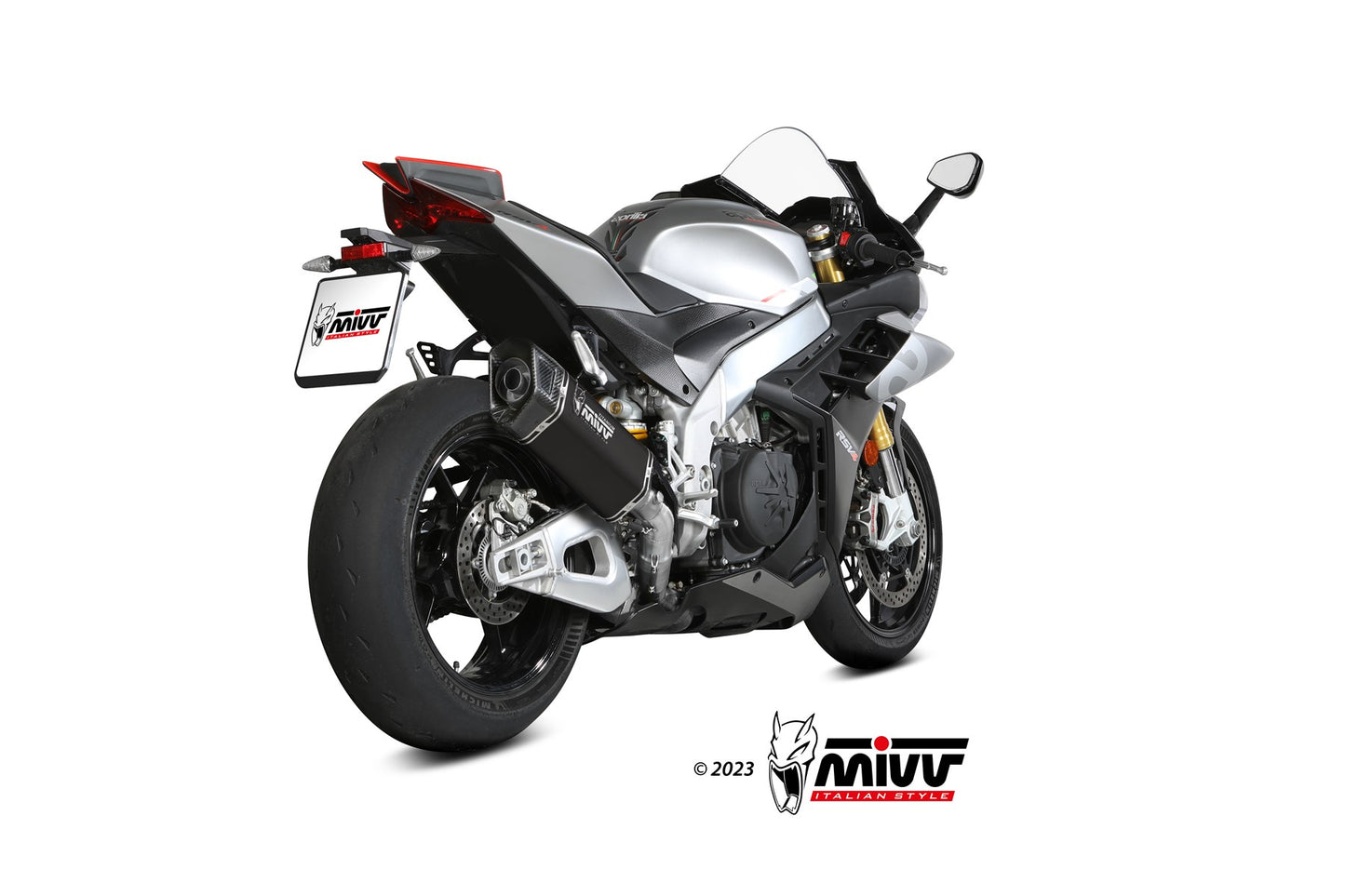 MIVV SR-1 Auspuff Titan schwarz passend für APRILIA RSV4 2021-2024
