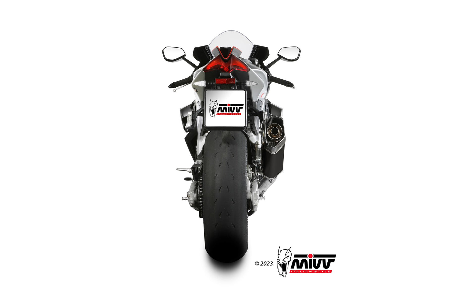 MIVV SR-1 Auspuff Titan schwarz passend für APRILIA RSV4 2021-2024