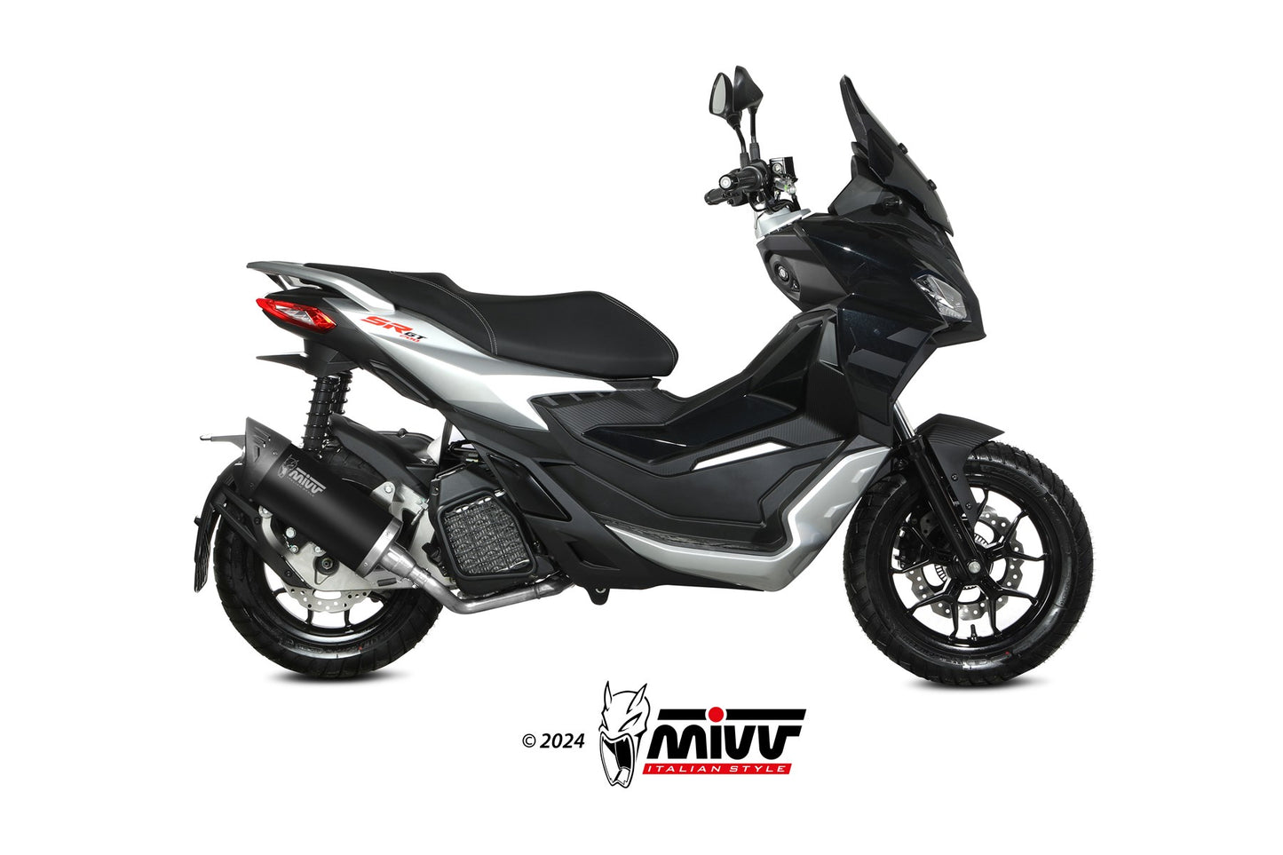 MIVV MOVER Auspuff schwarz passend für APRILIA SR 200 GT 2022-2024