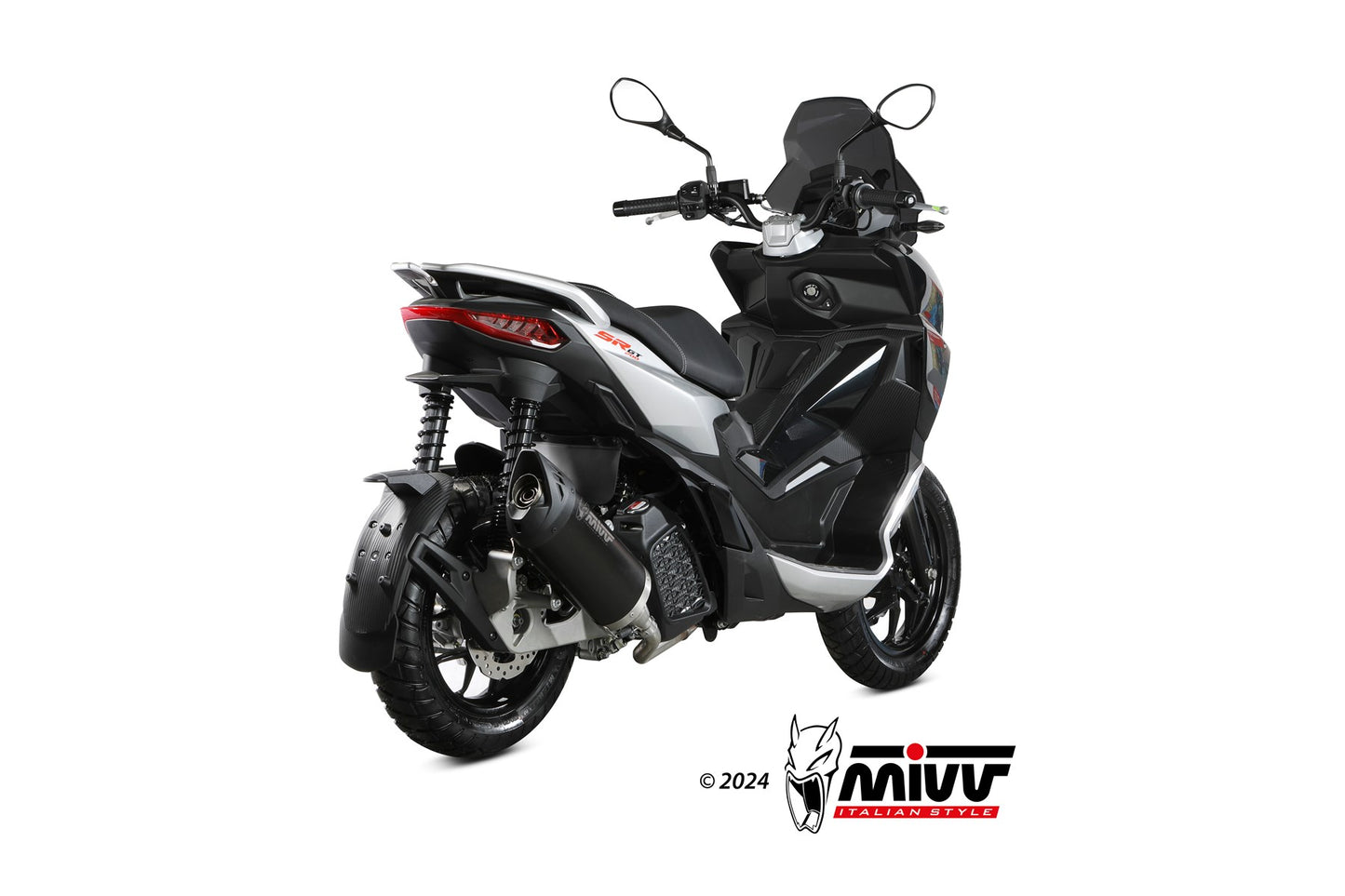 MIVV MOVER Auspuff schwarz passend für APRILIA SR 200 GT 2022-2024