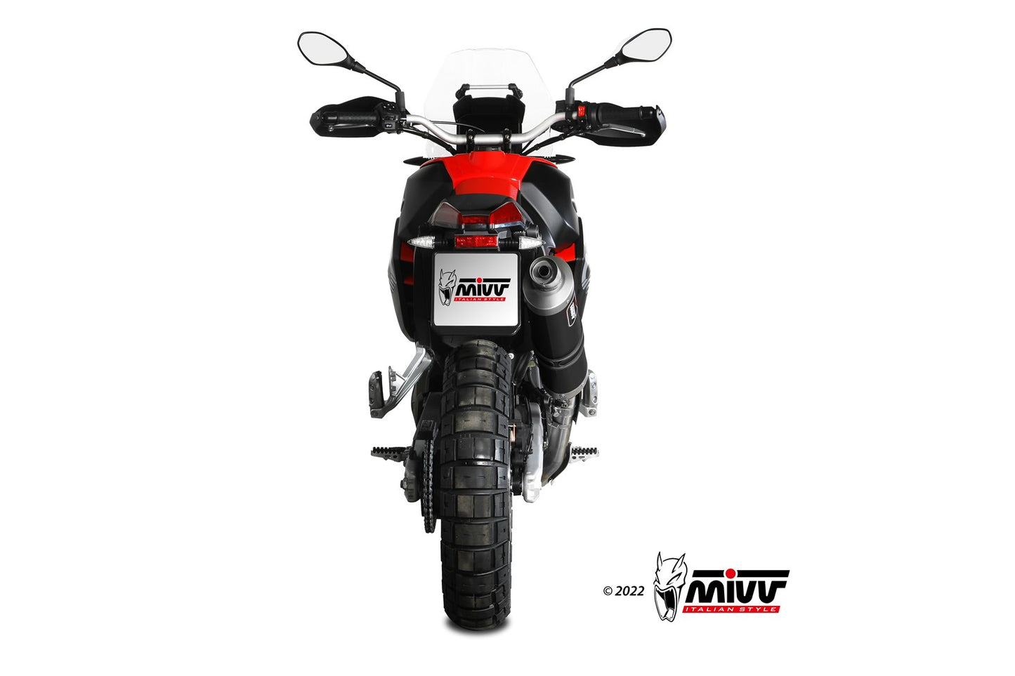MIVV DAKAR Auspuff schwarz passend für Aprilia Tuareg 660 2022-2026