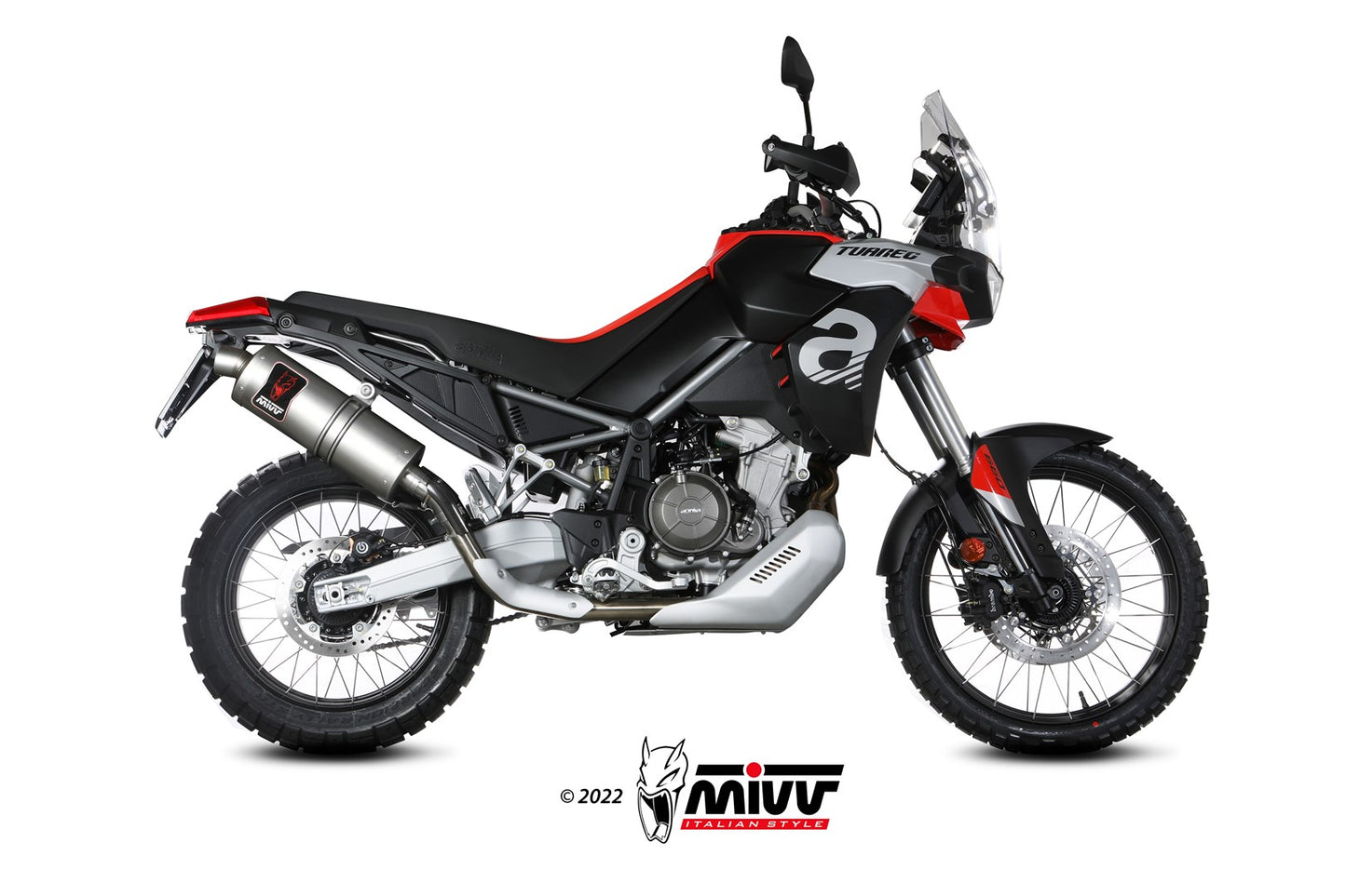 MIVV DAKAR Auspuff Edelstahl passend für Aprilia Tuareg 660 2022-2026