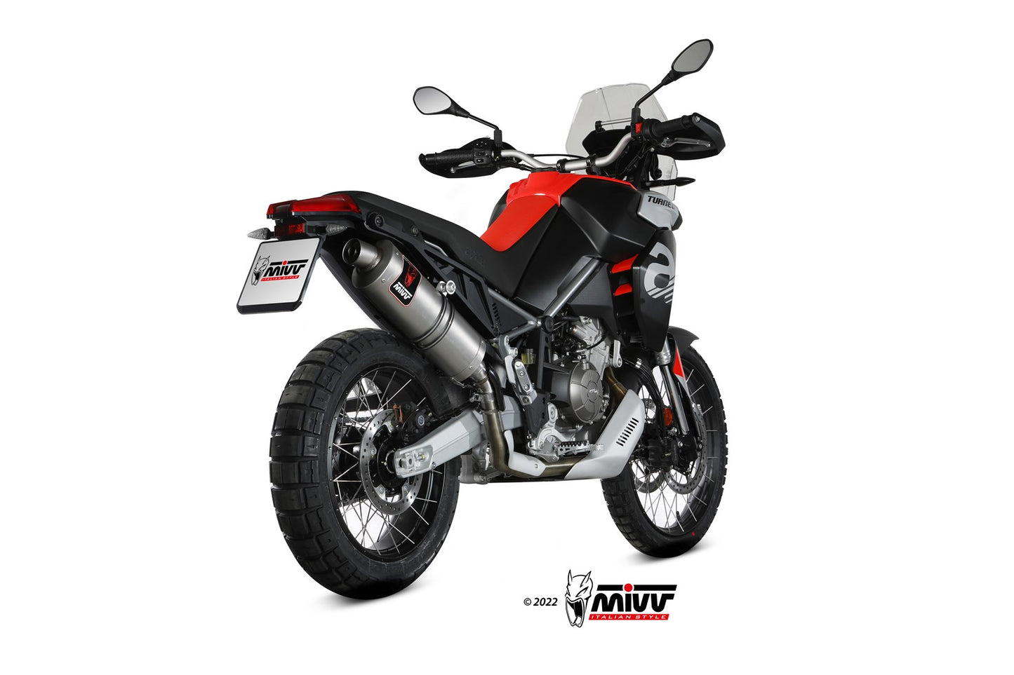MIVV DAKAR Auspuff Edelstahl passend für Aprilia Tuareg 660 2022-2026