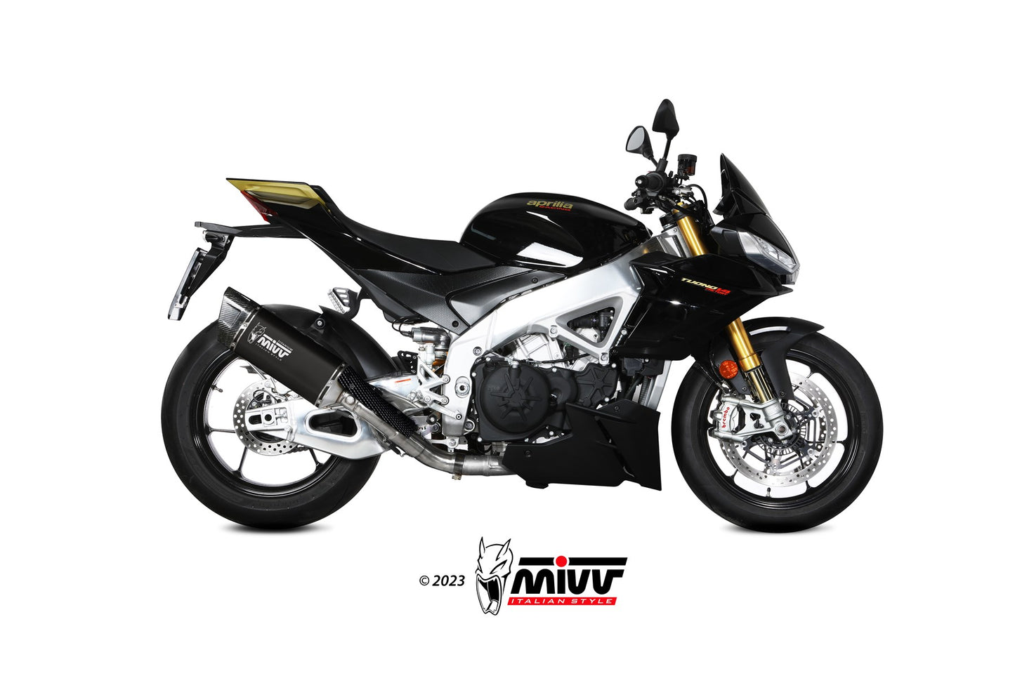 MIVV SR-1 Auspuff Titan schwarz passend für APRILIA TUONO V4 1100 2021-2024