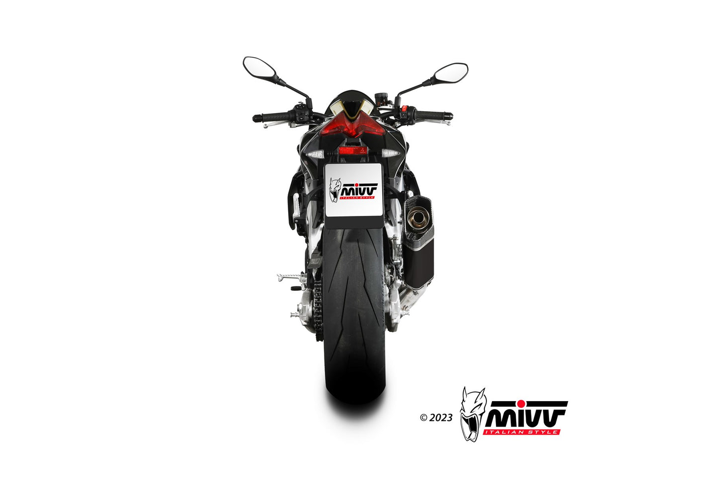 MIVV SR-1 Auspuff Titan schwarz passend für APRILIA TUONO V4 1100 2021-2024